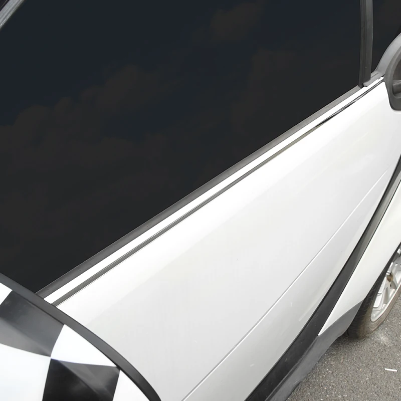 

304 нержавеющая сталь автомобильная оконная отделка полоса для Smart 451 forTwo 2009 ~ 2014 автомобильные Внешние части Защитная Наклейка