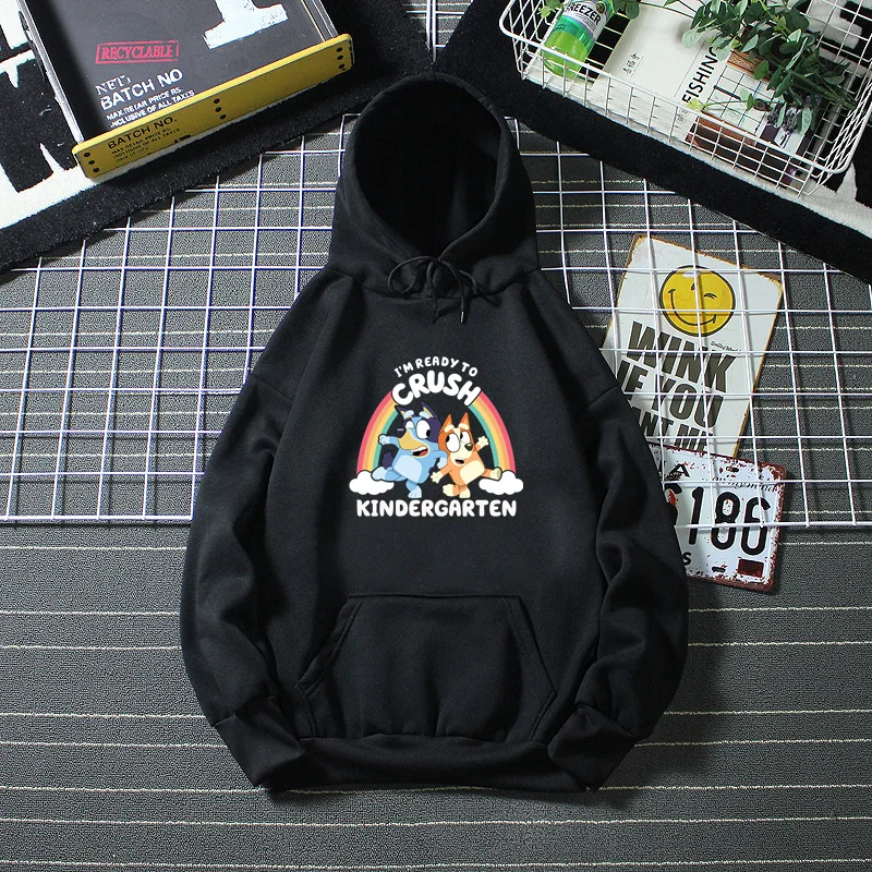 

Hot Sale Warm Oversize Printing Women Sweatshirt Autumn Winter Style Fleece Loose Bluey 8 Hoodies