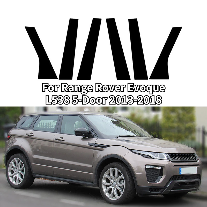 

Car Pillar Posts for Range Rover Evoque L538 5-Door 2013 2014 2015 2016 2017 2018 Window Molding Cover Trims Stickers 6Pcs