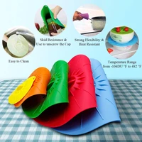 5pcs mixed silicone fresh keeping cover vacuum cover microwave bowl food wrap bowl pot pan lid stopper bowl covers kitchen tool