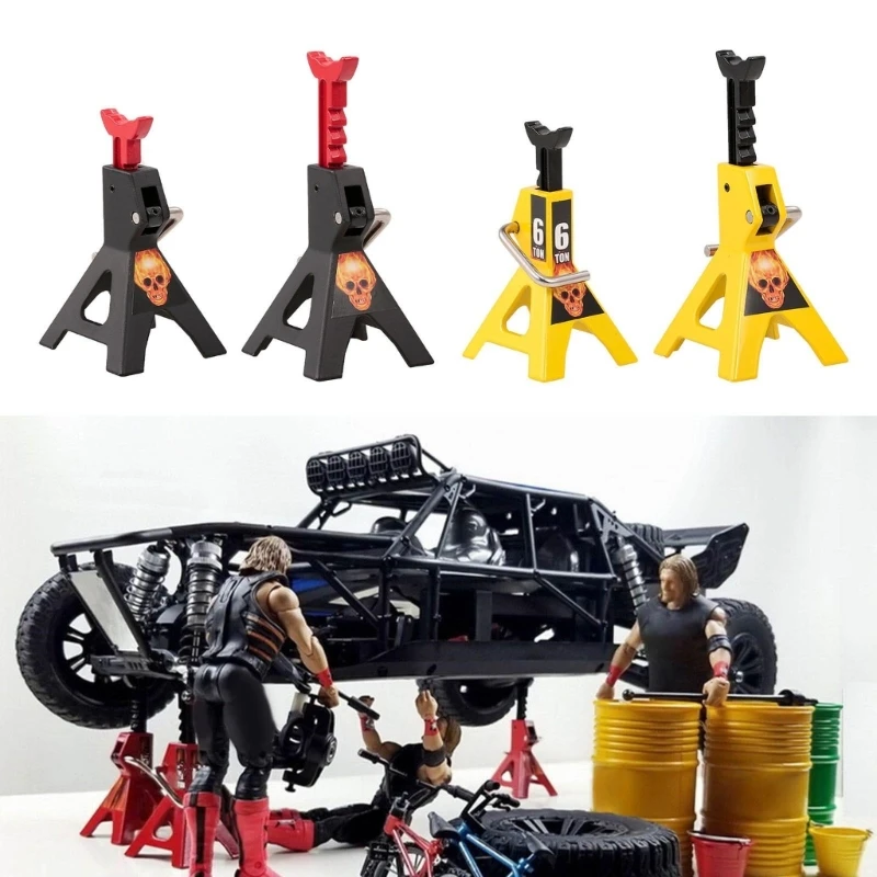 

2pcs 6 Ton for Redcat Tamiya Truck Simulation Car Simulation Stand Collector Adjustable Height Sturdy Reliable H37A