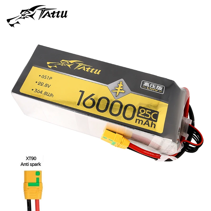 Аккумулятор TATTU 16000 мАч 25C 22 8 в LiPo для радиоуправляемого квадрокоптера FPV
