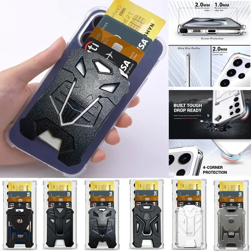 Фото Для iPhone 11/11 Pro/11 Pro Max/12/12 Pro/12 Mini/12 Pro Max Чехол Doka Armor Слот для карт Противоударный бронированный чехол Разработанный чехол №1