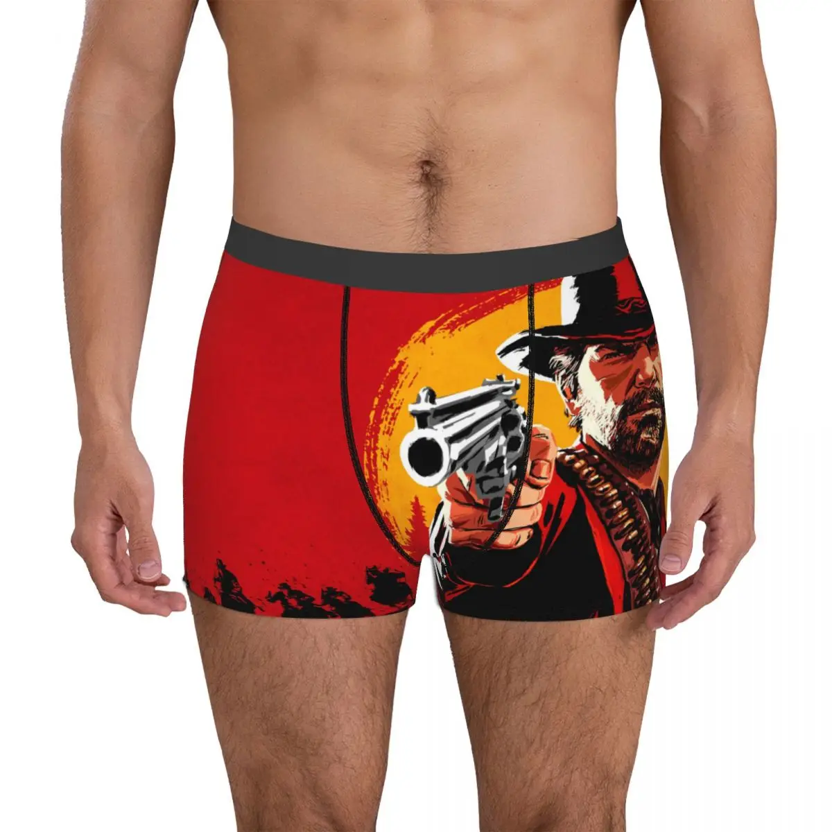 

Poster Red Dead Redemption John Marston Game Underpants Breathbale Panties Male Underwear Sexy Shorts Boxer Briefs