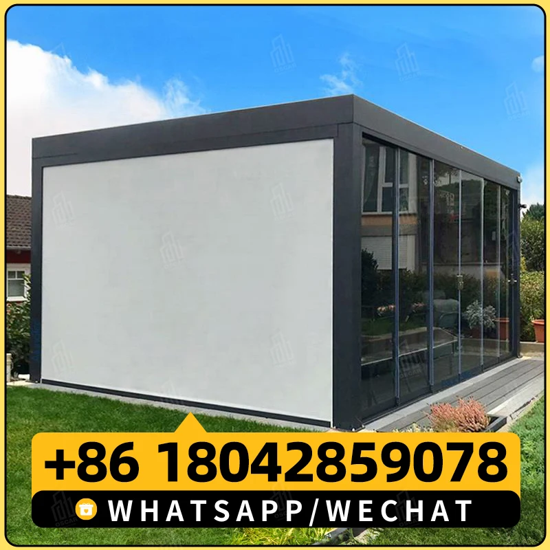 Алюминиевая жалюзи беседка легко собранная водонепроницаемая комплекты крыши