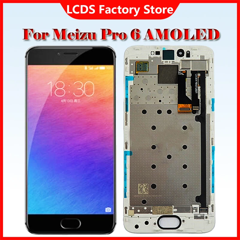 ЖК-дисплей Super AMOLED для Meizu PRO 6, 5,2 дюймов, с рамкой, с сенсорным экраном