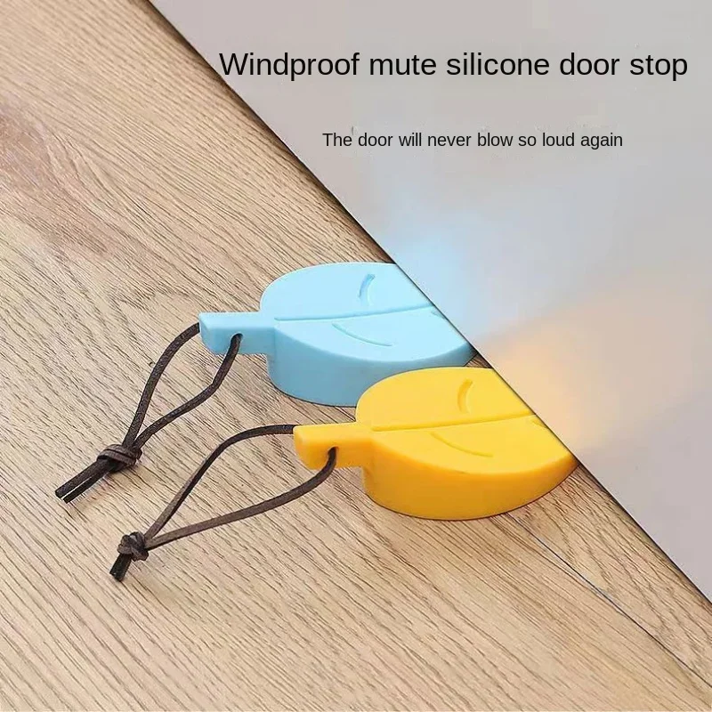 1 шт. милый мультяшный стиль листьев дверной стопор силиконовый безопасный для