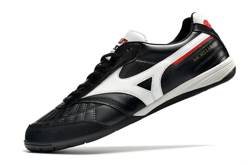 Authentic Mizuno Creation MORELIA IC M8 Men's Sports Shoes Mizuno Outdoor Sneakers Black/White/Red Color Size Eur 40-45