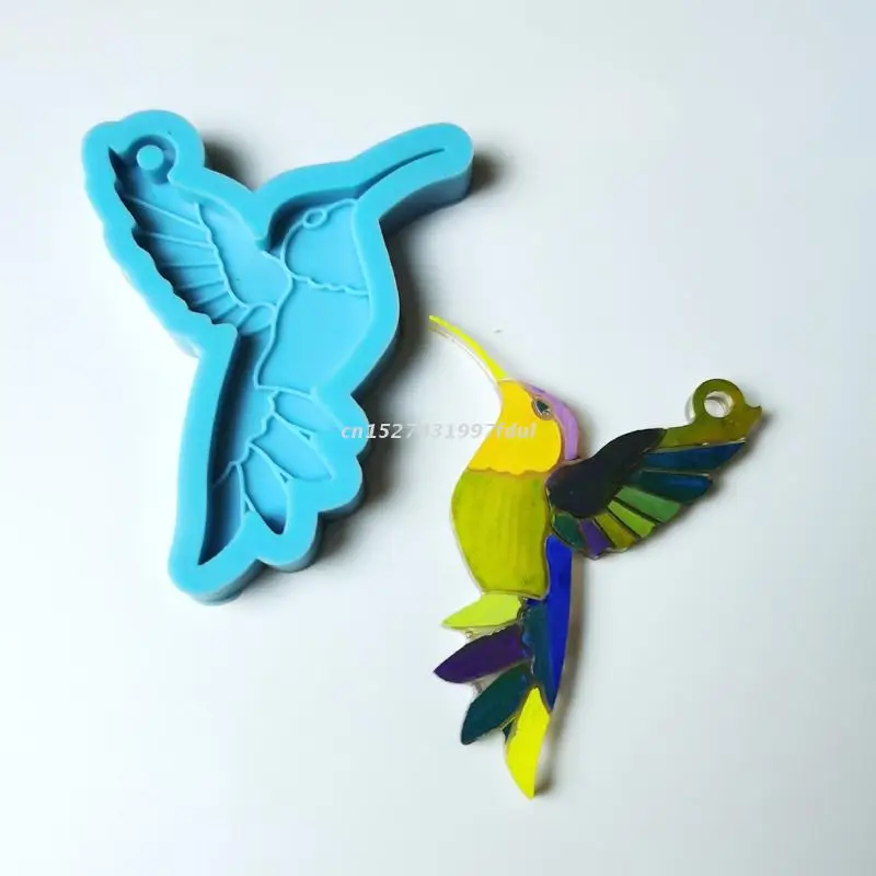 

4 Pcs Hummingbird Eagle Parrot Butterfly Keychain Epoxy Resin Mold Handmade Earrings Pendants Silicone Mould DIY Crafts