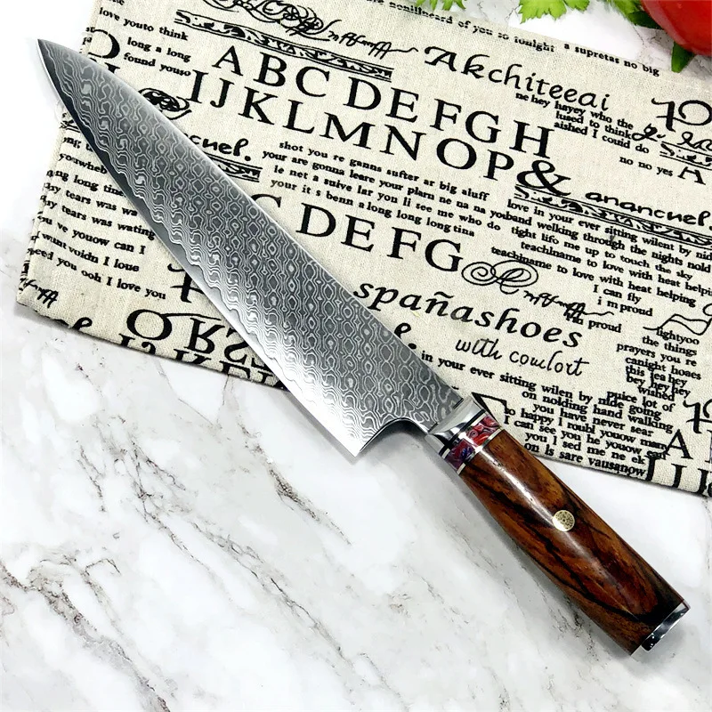 

Genuine Damascus Knife 67 Layers Damascus VG10 Steel Gyutou Pro Sashimi Sushi Sharp Chef Slicing Cleaver Japanese Kitchen Knife