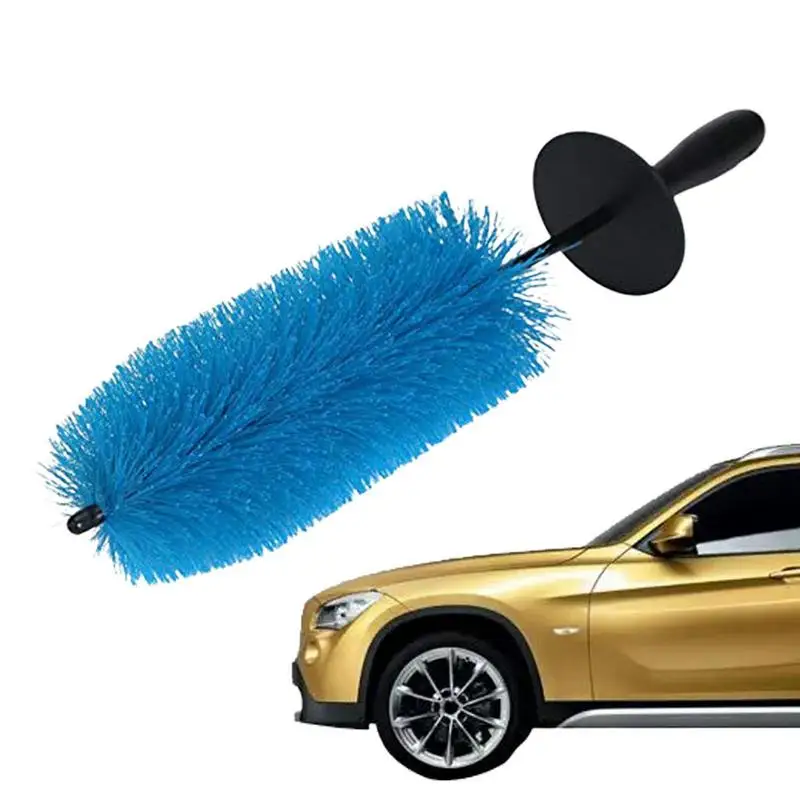 

Car Wheel Wash Brush Handle Vehicle Tire Cleaning Brush Elasticity Blue Brush For Car Washer