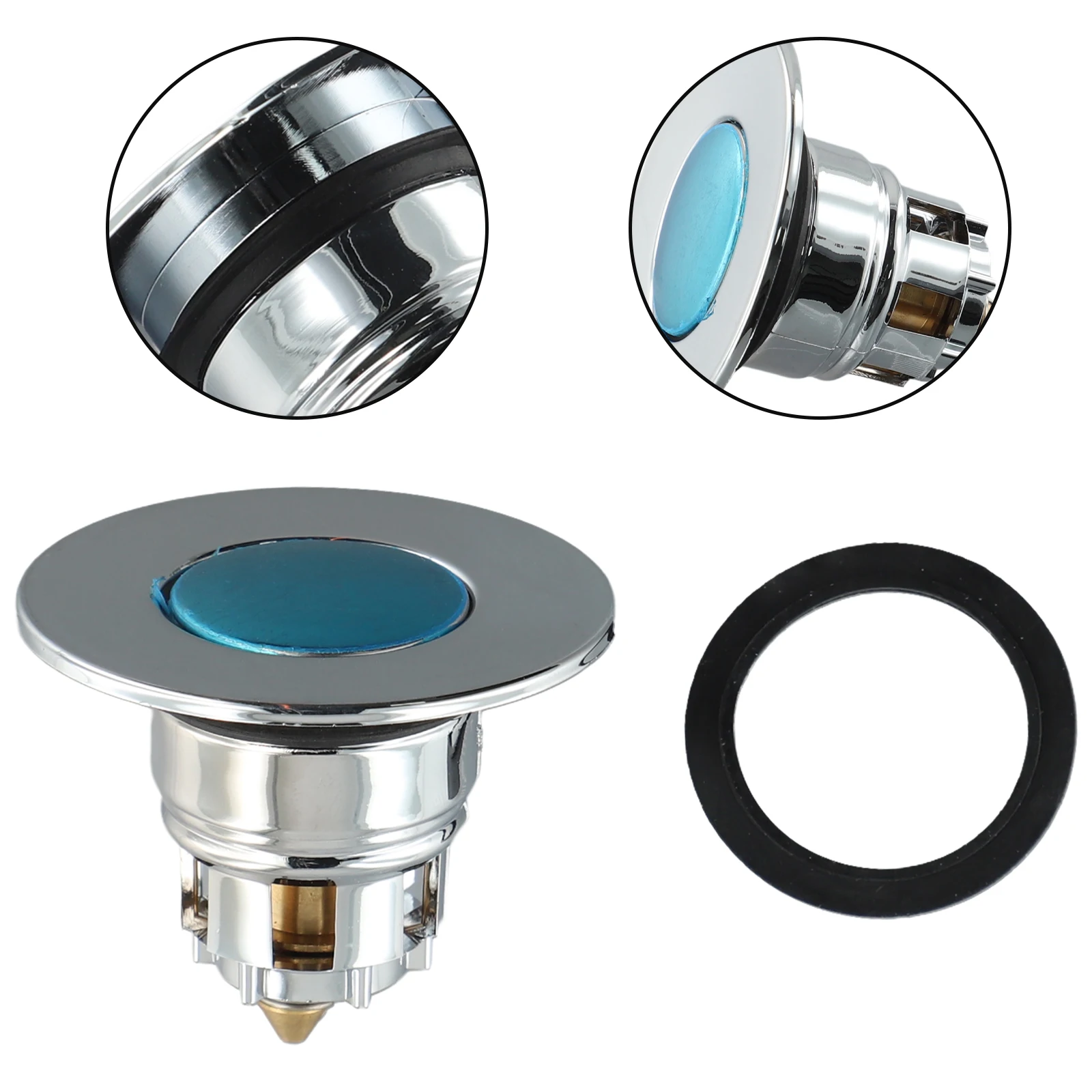 Заглушка сливные фильтрующие кольца для раковины АБС-пластик (клапан) латунь