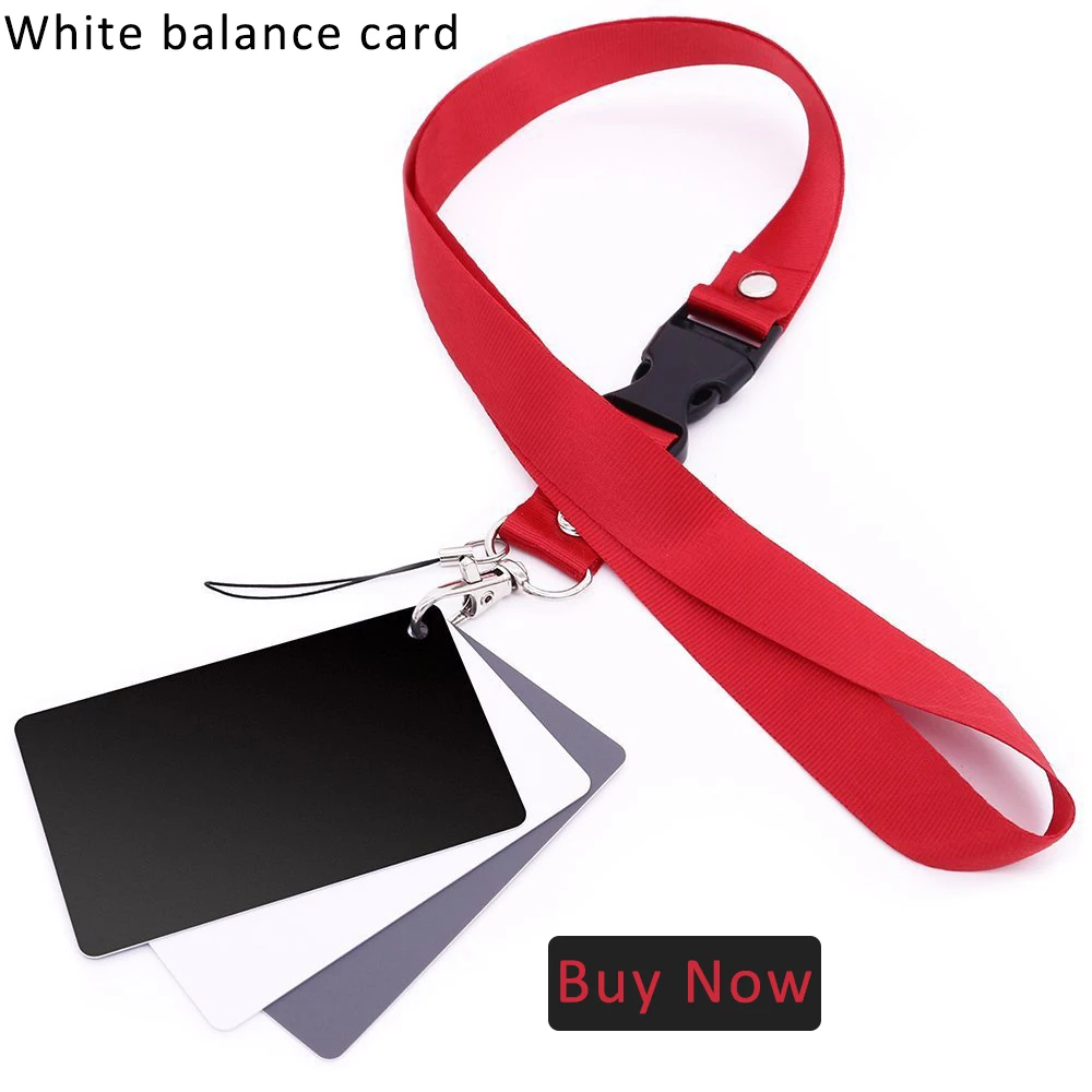 

3 in 1 Mini Camera White Balance Card With Neck Strap Rope for Canon/Nikon/Sony DSLR Speedlite, Photography Accessorie Reflect