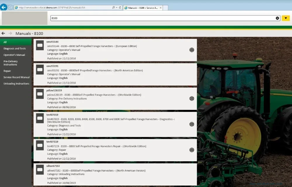 Для нового обслуживания JD 5 3 AG [11 2023] сельскохозяйственные машины многоязычный