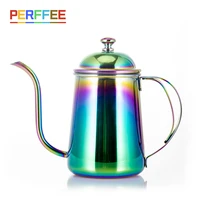 drip kettle 650ml pour over coffee tea pot swan long neck food grade stainless steel non stick thin mouth gooseneck drip kettle