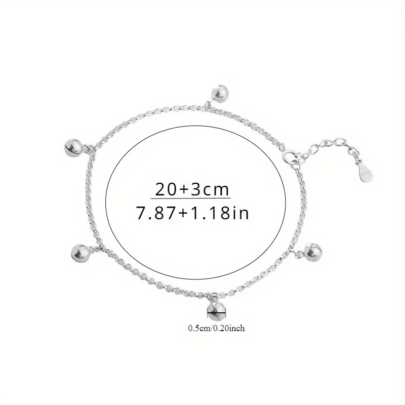Новый модный браслет серебряного цвета с подвеской в виде колокольчика ножные