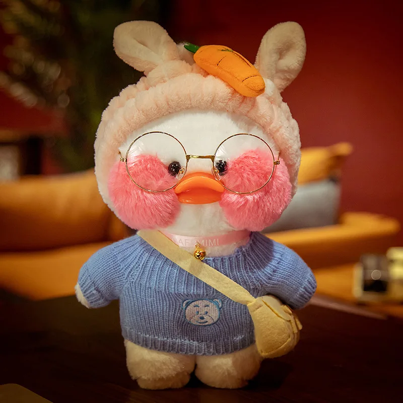 Kawaii Мультфильм LaLafanfan 30 см КАФЕ утка плюшевая игрушка мягкая кавайная кукла