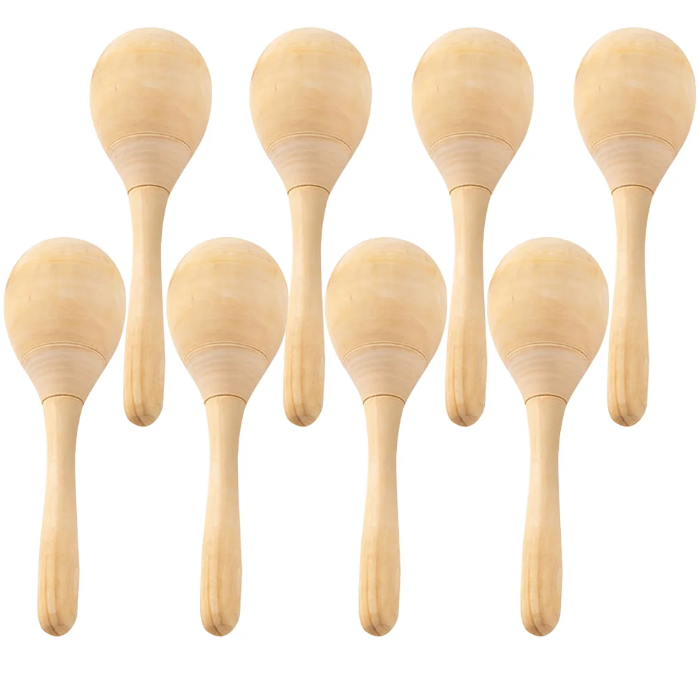 

Supvox 8 Pcs Diy Wood Maracas Unfinished Hand Painted Maracas Party Favors Mini Wooden Fiesta Maracas Painting Craft