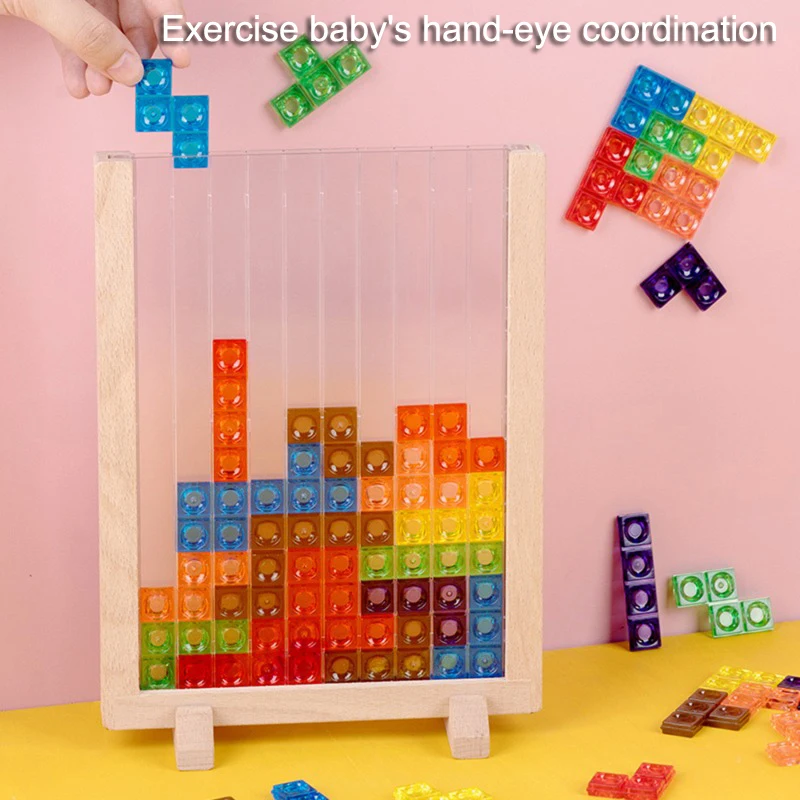 

3D-головоломка для Тетрис, математическая игрушка, головоломки для детей, красочные головоломки, игра для магирования, интеллектуальная гол...