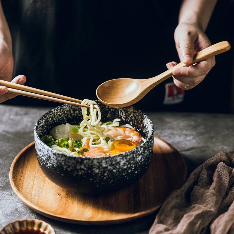 Большая деревянная ложка с длинной ручкой Бамбуковая кухонная утварь инструмент