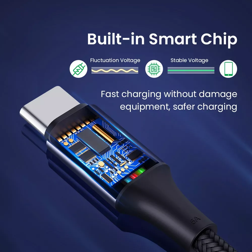 

Original For MacBook Pro Data Cable Cord 60W/100W USB C to USB Type C Cable For Xiaomi Redmi Note 8 Pro Quick Charge 4.0 Fast C