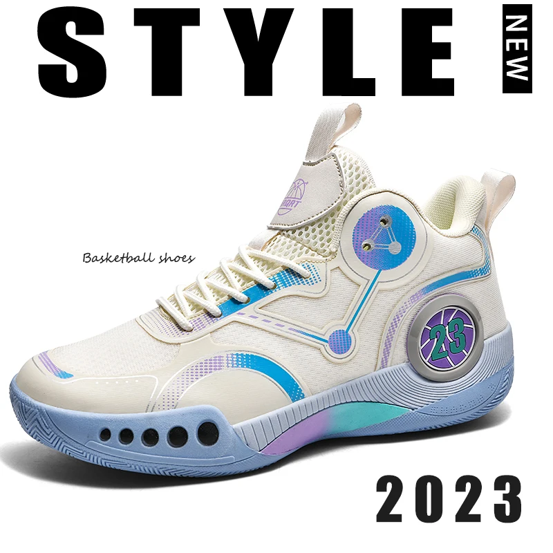 2023 basketball shoes men's shock-absorbing rebound sneakers professional actual combat ball boots