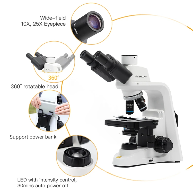 

SWIFT-Stellar1-Pro-T Factory Price 40X-2500X Optical Instruments Biological Trinocular Microscope