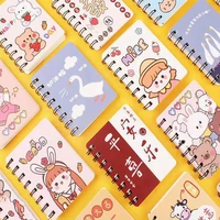 80sheets creative cute cartoon a7 portable coil book school student notebook stationery mini portable coil notepad diary book