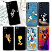 phone case for samsung galaxy s22 s7 s8 s9 s10e s21 s20 fe plus ultra 5g soft silicone case cover anime donald duck