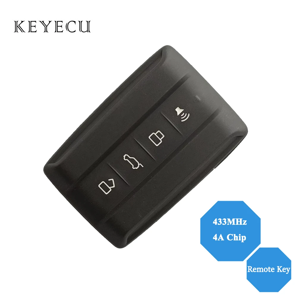 Запасная деталь Keyecu с 4 кнопками для Great Wall GWM TANK 300 433 МГц чипом 4A