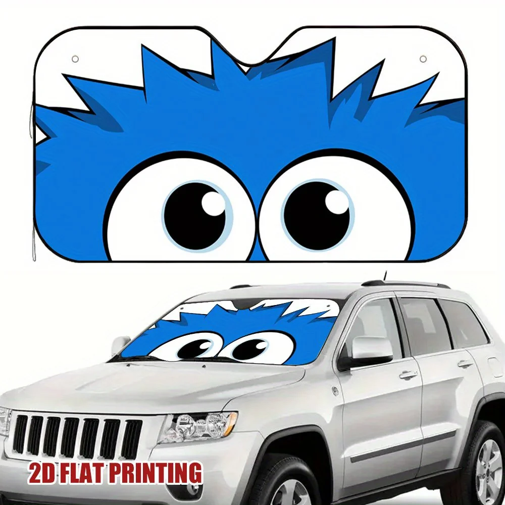 Фото 1 шт. Googly Blue Monster Eyes солнцезащитный козырек на лобовое стекло, автомобильный козырек от солнца, солнцезащитный козырек на лобовое стекло автомобиля, солнцезащитный козырек для окна автомобиля, интерьер автомобиля A №1
