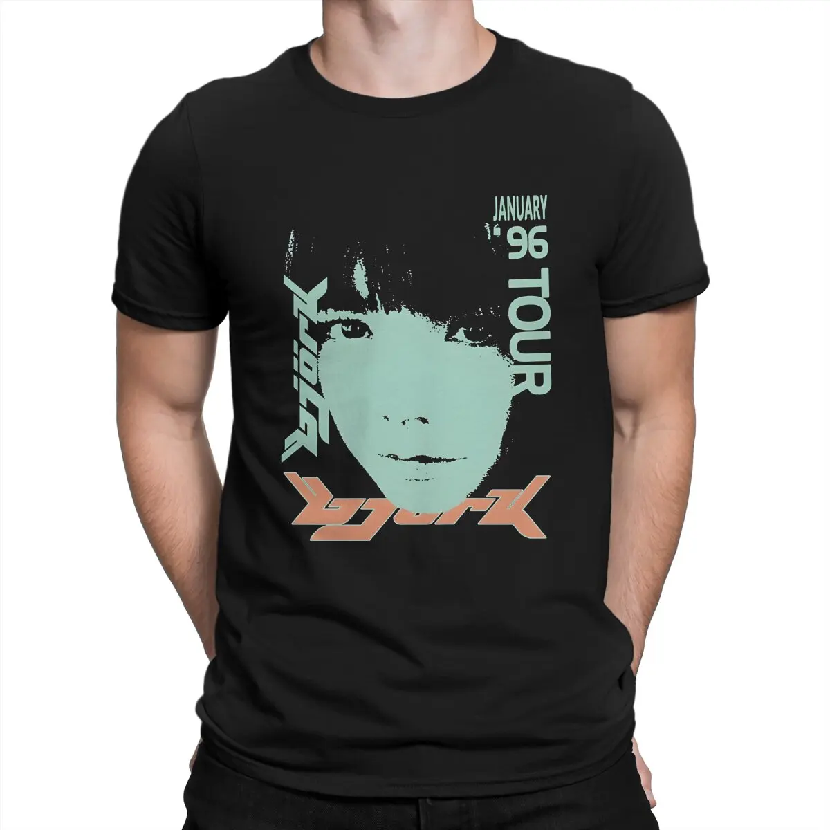 Забавная футболка из 1996 хлопка с коротким рукавом и круглым вырезом