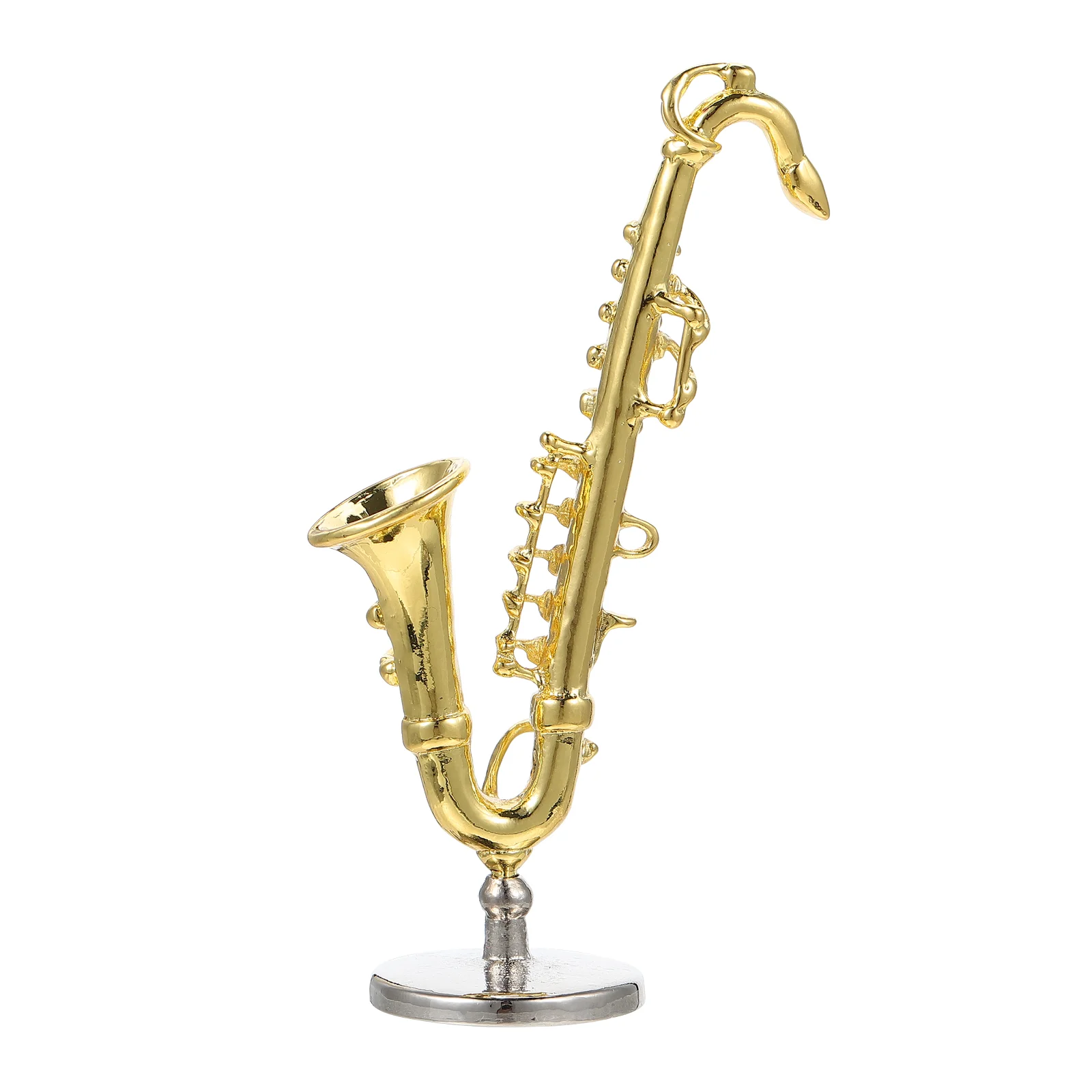 

Musical Instrument Saxophone Mini Model Toy Ornament Houseinstruments Simulated Trumpet Miniaturetoys Decordecorationcollection