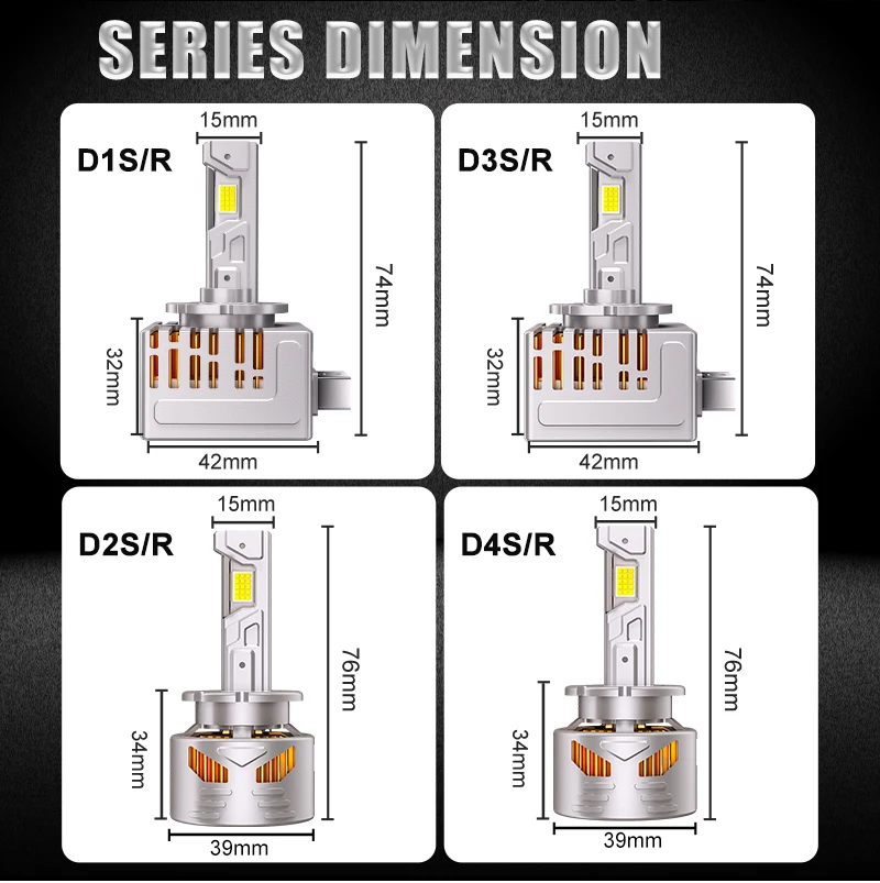 1700W D2S D4S D1S D3S Светодиодные лампы для автомобильных фар D1R D2R D3R D4R Turbo LED Canbus 12V Лампы