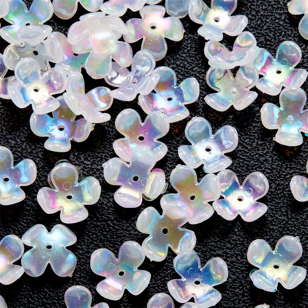 50/100 шт. 15*15 мм разноцветные цветочные бусины эпоксидные акриловые наполнители