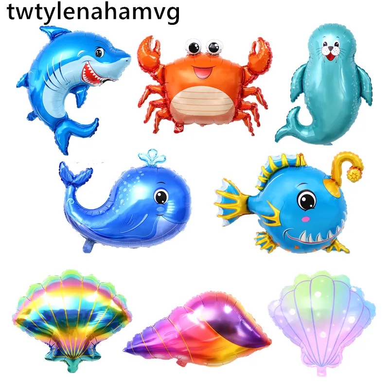 Новые большие воздушные шары в виде морских животных дельфин фонарь рыба Акула