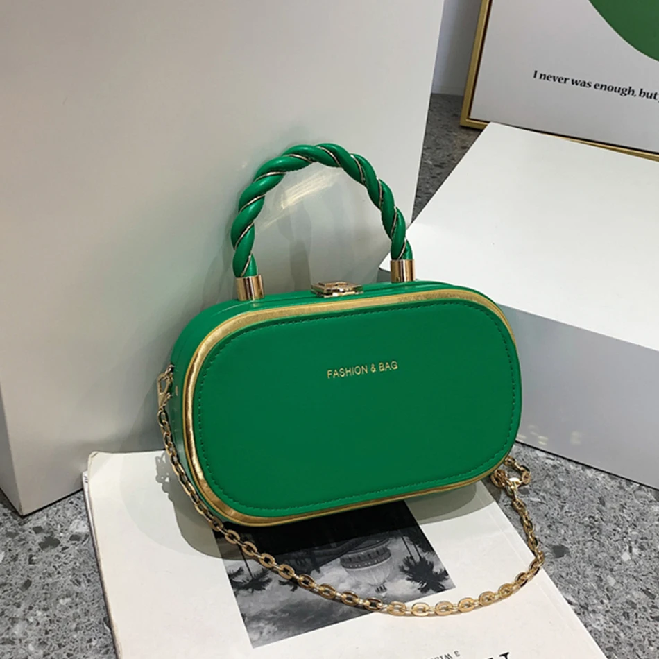

New Luxury Small Box Chain Crossbody Bags for Women Fashion Party Shoulder Bag Designer Top-handle Bags Female Handbags Purses
