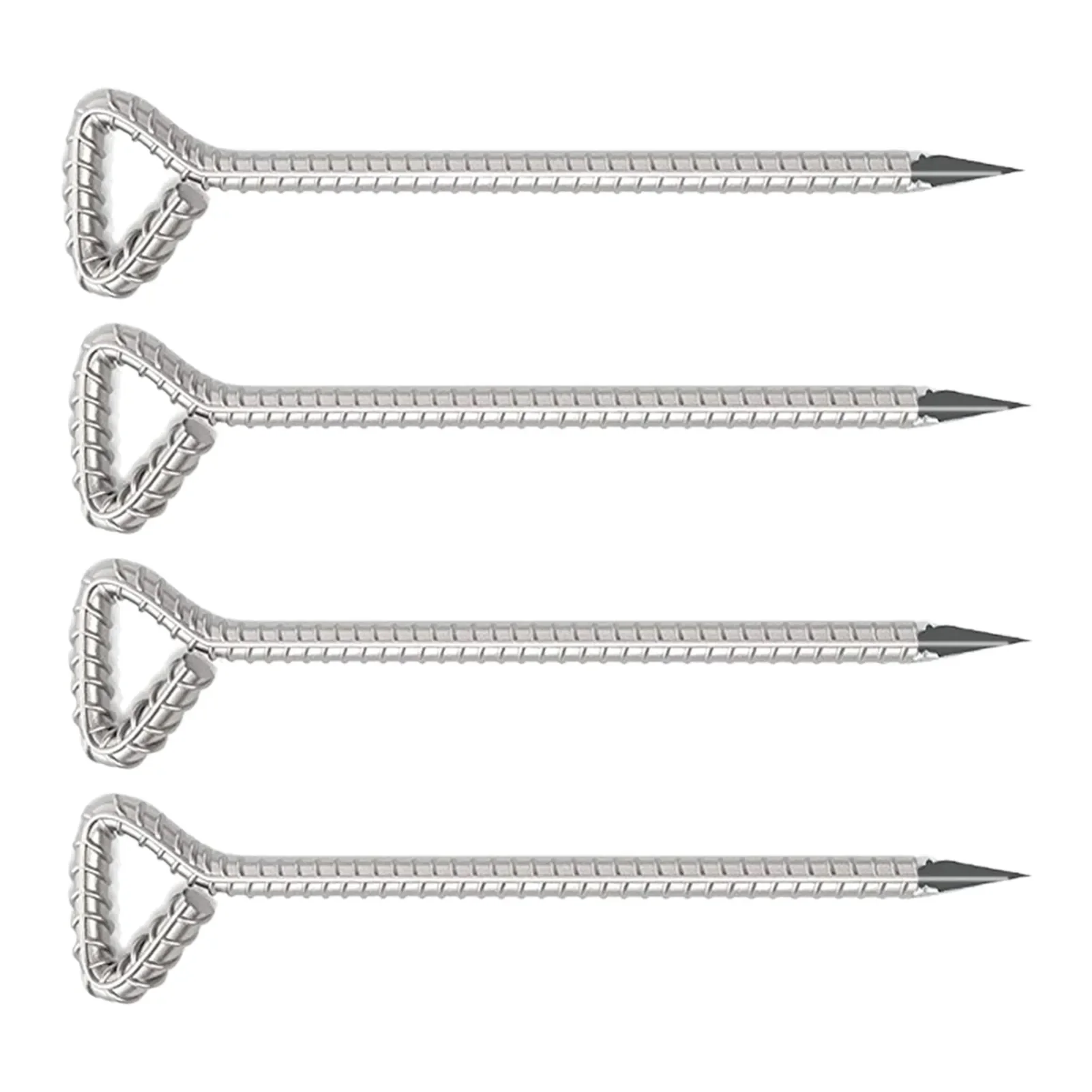 

Duty Metal Ground Anchors Set Of 4 Galvanized Steel Tent Pegs Spikes Heavy Duty With Rope Hook 4 Pack Inflexible Steel