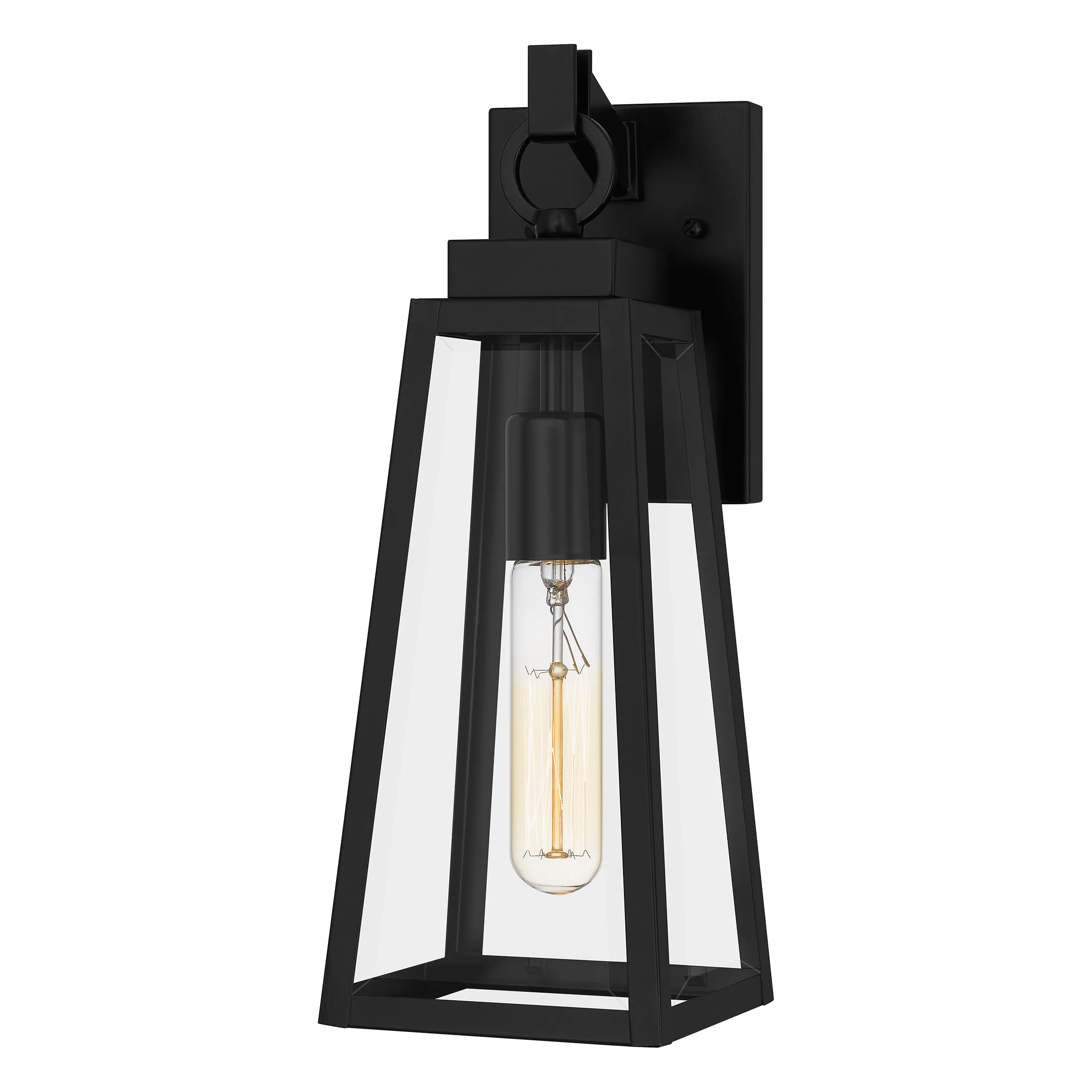 Kamila 1-Light Matte Black Outdoor Wall Lantern