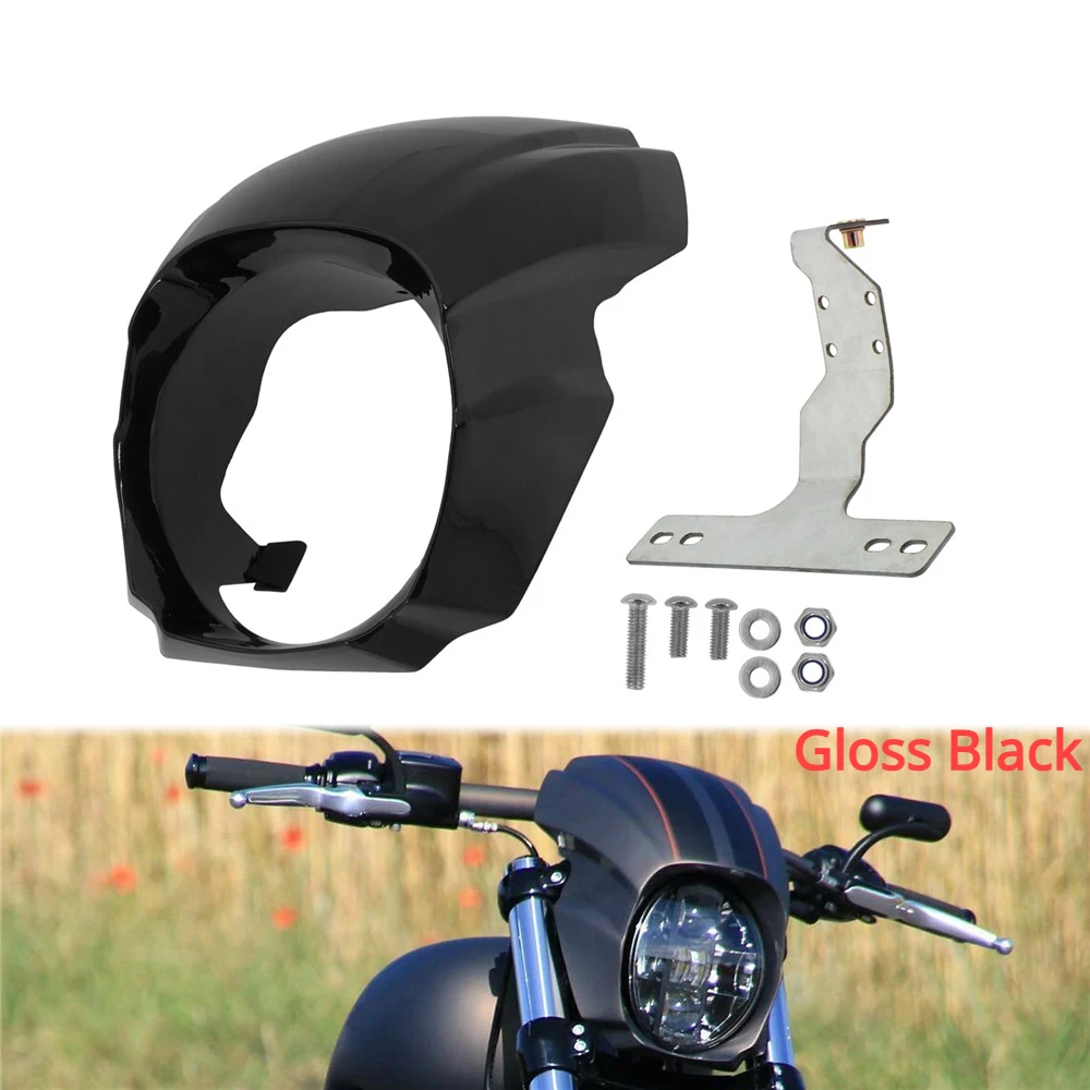 

Мотоциклетный глянцевый черный/матовый черный переднее лобовое стекло для Harley Softail Breakout FXBR FXBRS 2018-2021 2022