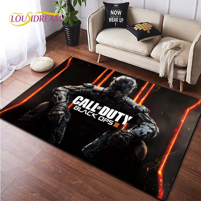 

Ковер с 3D принтом Call of Duty, мягкий фланелевый коврик для спальни, детские коврики для ползания в гостиной