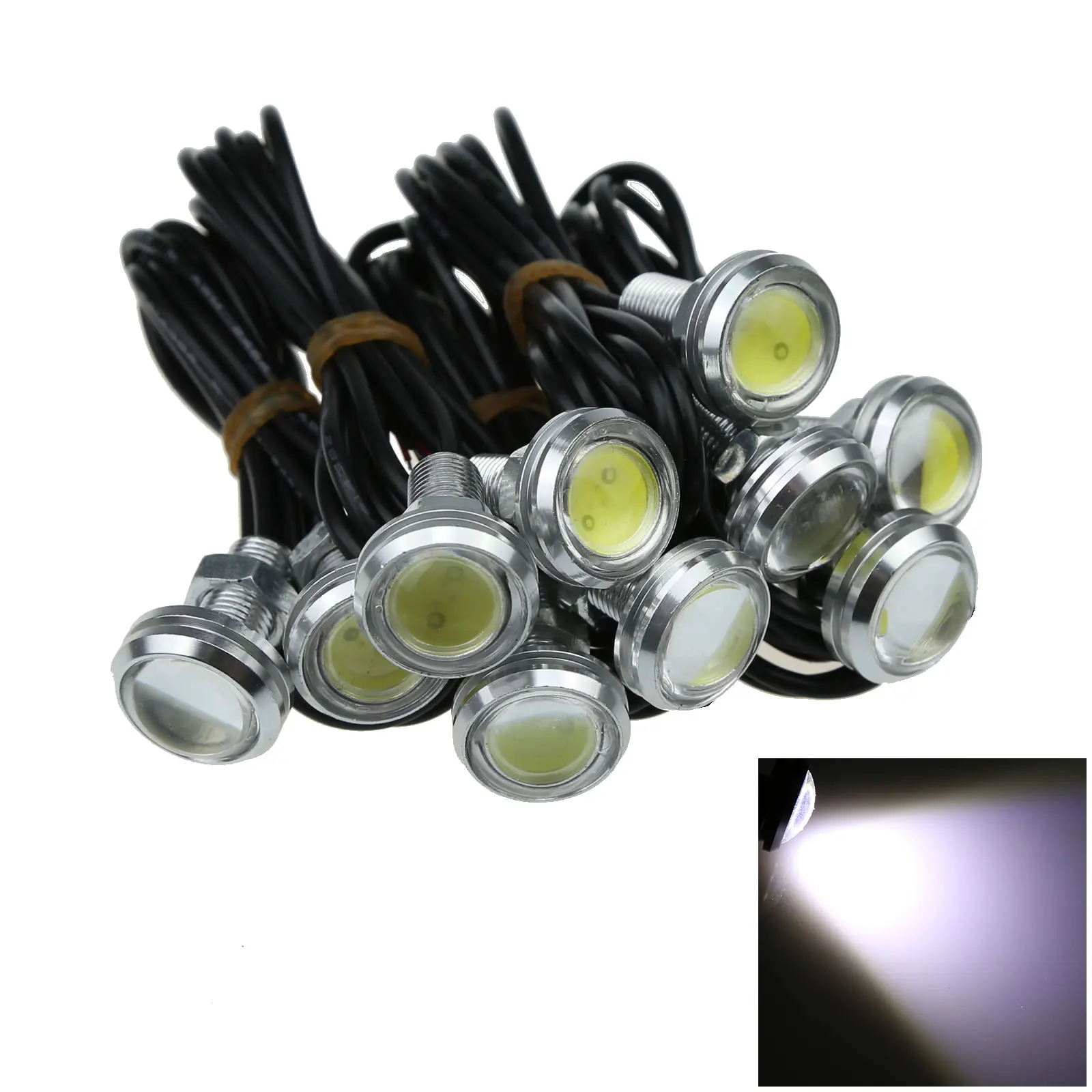 10x Белый Мотор ангельские глазки дневной ходовой фонарь задний тормоз диаметром