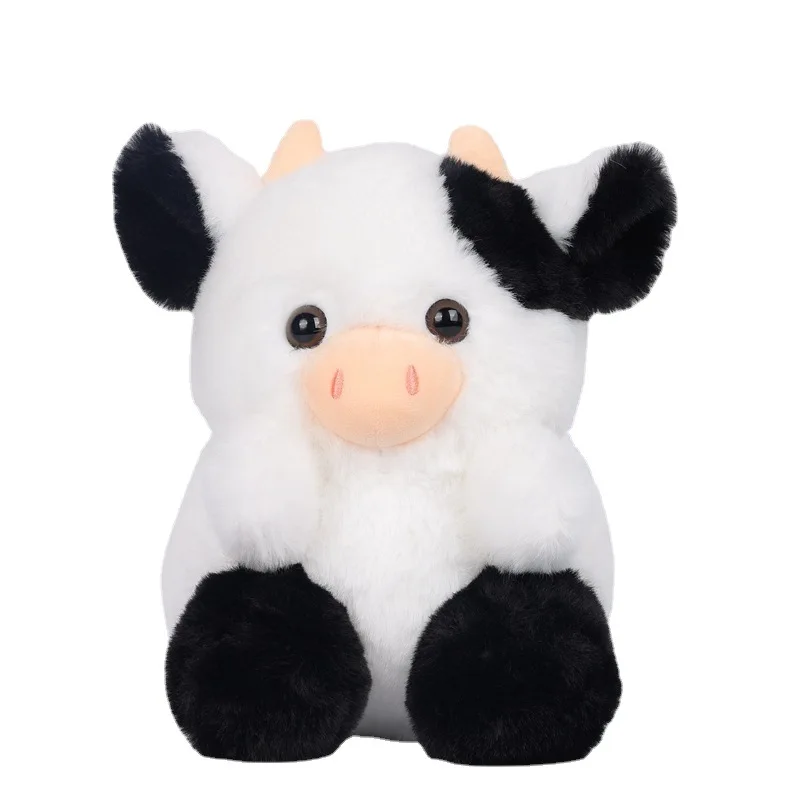 

20cm Kawaii Belle Strawberry Cow Plush Toy Pink&Black&Purple&Blue&Yellow&Green Stuffed Animal Cattle Soft Doll Gift for Children