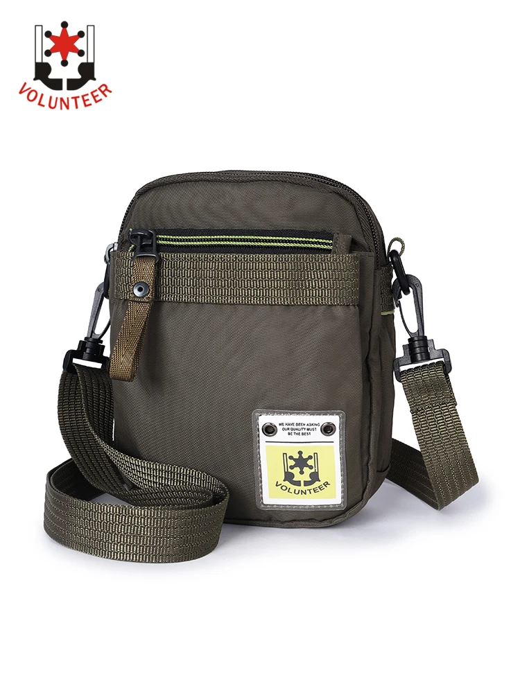 Volunteer Shoulder Bags for Men 2023 New Fashionable Large Capacity Phone Hiking Light Weight Vintage Crossbody Bags 1747-09