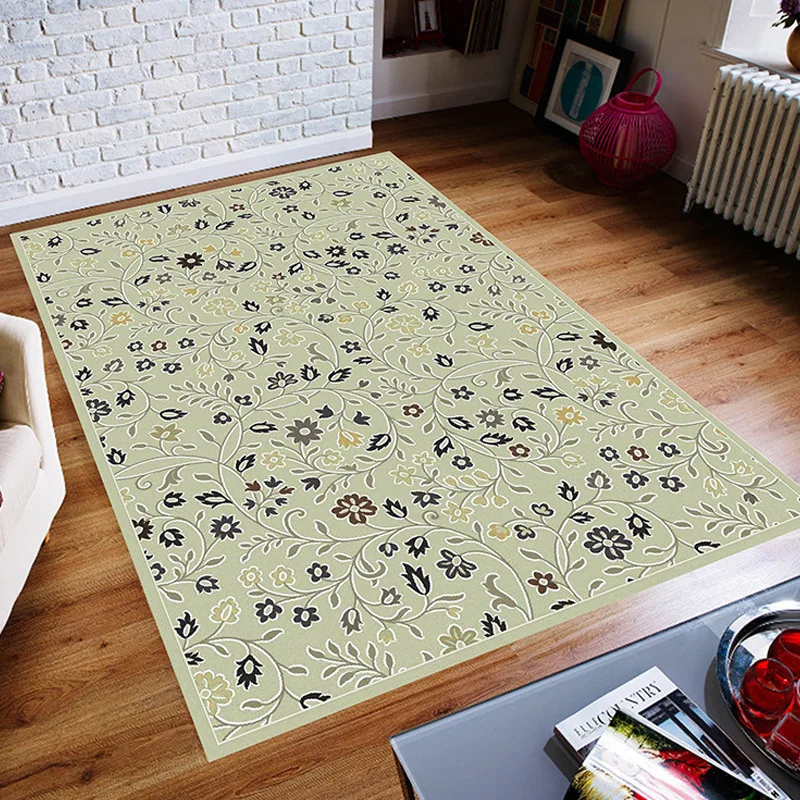 

Modern Style Floral Carpet Living Room Sofa Mat Children's Room Anti-Slip Area Rug Large