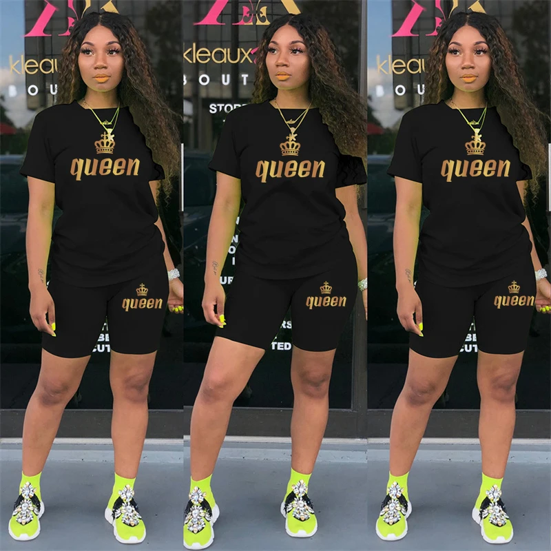 

Summer Women Two Piece Set Sportswear T-Shirts and Shorts Ladies Casual O-Neck Pullover Short Sleeve T-Shirt Casual Tracksuit