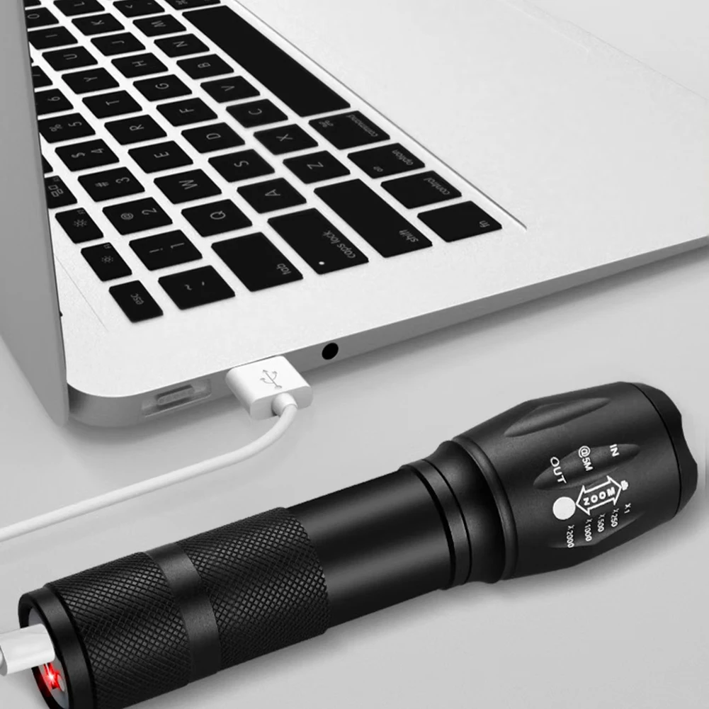 

XPG LED Flashlight USB Rechargeable 300LM Torch Light Life Waterproof Lighting for Outdoor Hiking Adventure Exploring