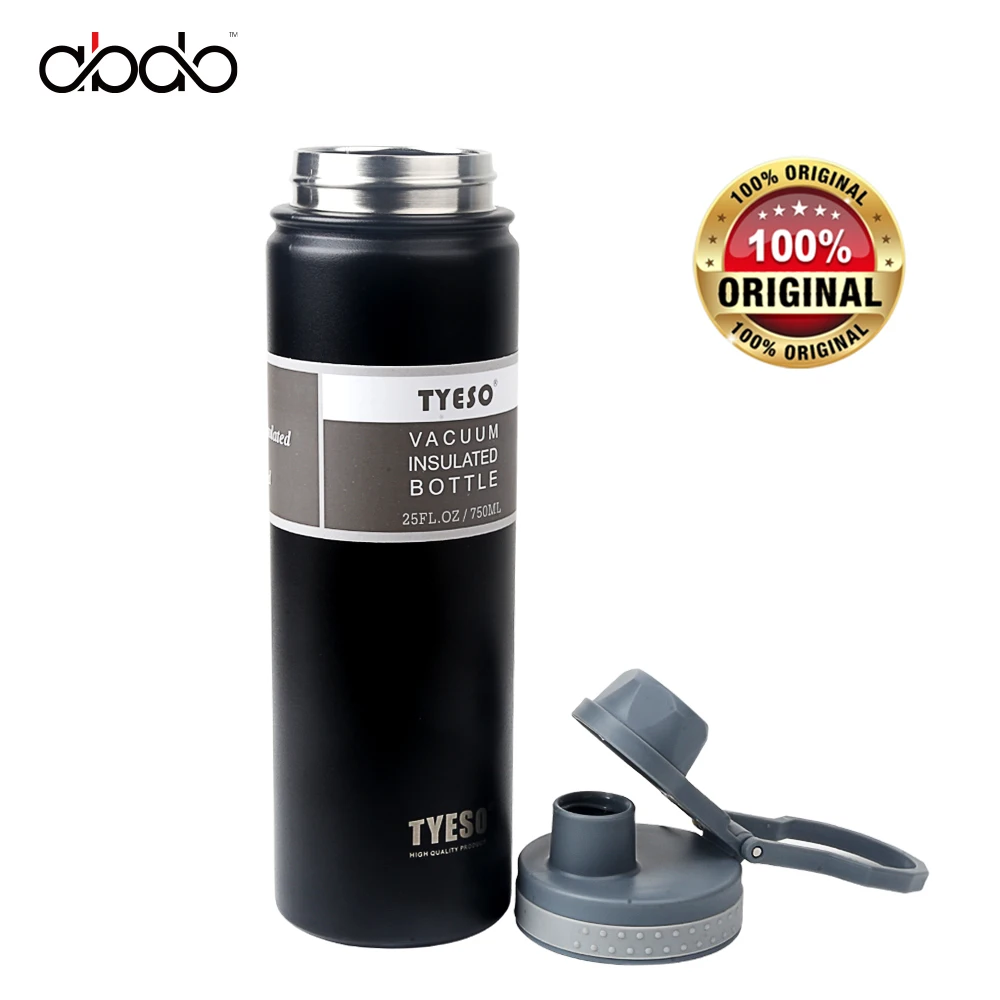 Tyeso Cup Thermal Thermo Water Bottle Stainless Steel with Spout Lid Isotherm Vacuum Flask Wine Tumbler Hot and Cold Travel Mug