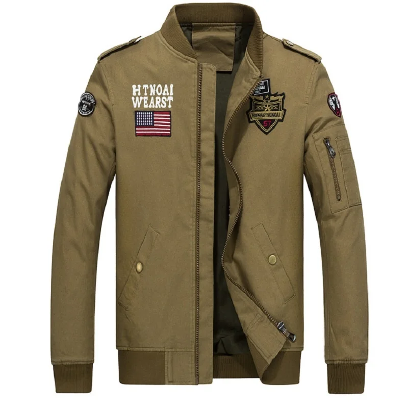 

Jaqueta Masculino Military Style Tactical Jacket Stand Collar Coat Male Army Chaqueta Hombre Autumn Motorcycle Jacket Pilot 2023