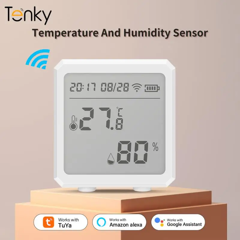 

Portable Hygrometer Intelligent Linkage Tuya Zigbee Temperature Humidity Sensor Thermometer Detector Temperature Sensor